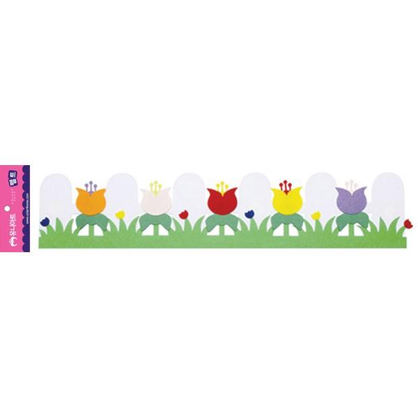 [유니아트]5500 펠트 튤립울타리 흰색