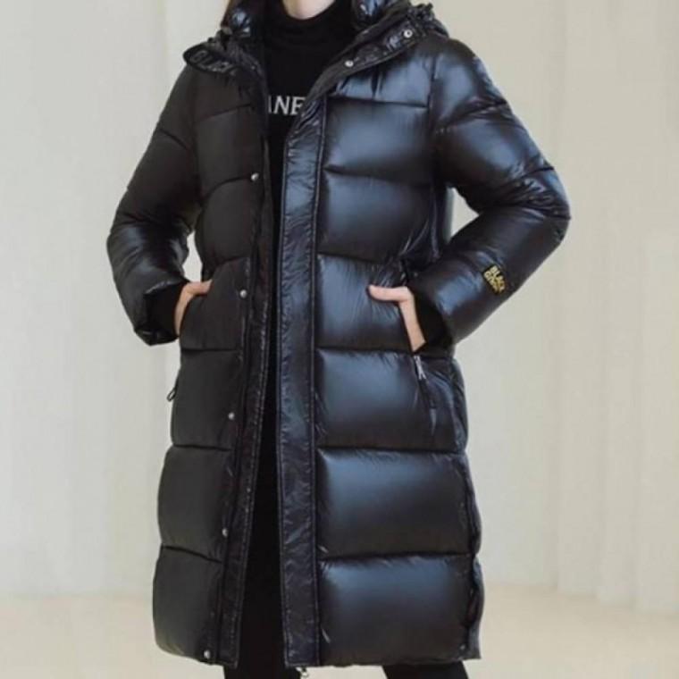 데일리 적당한 스타일이리 서도 쉬한 롱패 겨울 학생롱패딩 여성 세련된 캐주얼 데 롱후드점퍼 길이감 방한