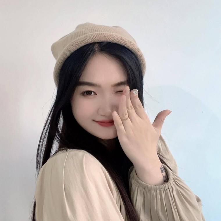 스트링 롤업 브라운 보온 니트비니 겨울모자 힙합코디