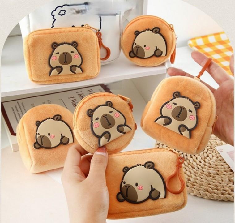 [사러왕]카피바라 동전지갑 키링 미니파우치 인형키링 열쇠고리 키홀더 가방고리 졸업 입학 선물