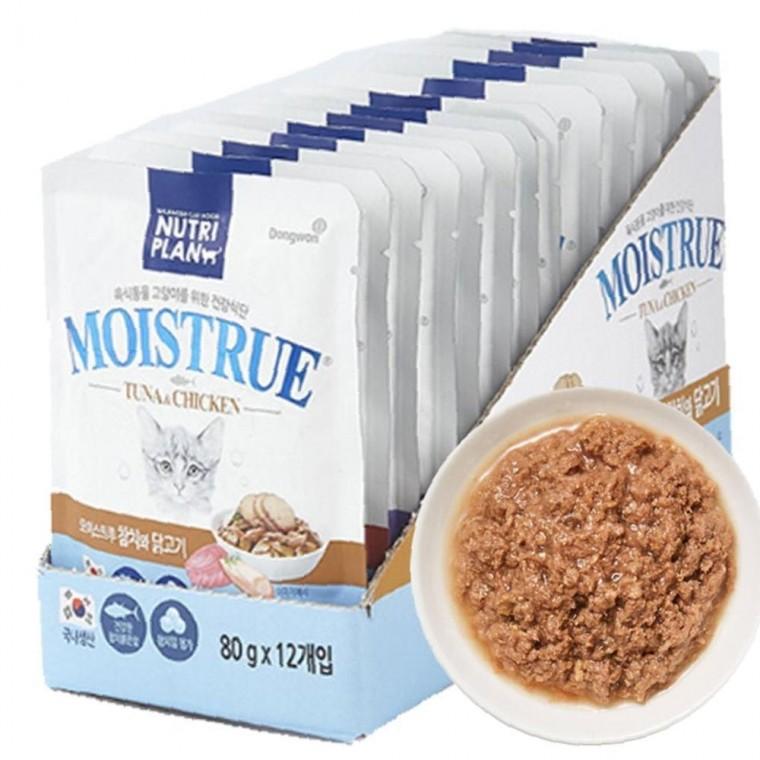 고양이 수분섭취 스마트 파우치 참치 닭고기 80g 12P