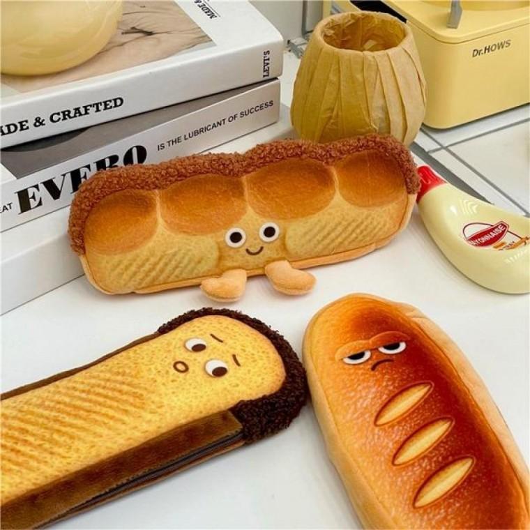 귀여운 식빵 바게트 모양 필통 파우치