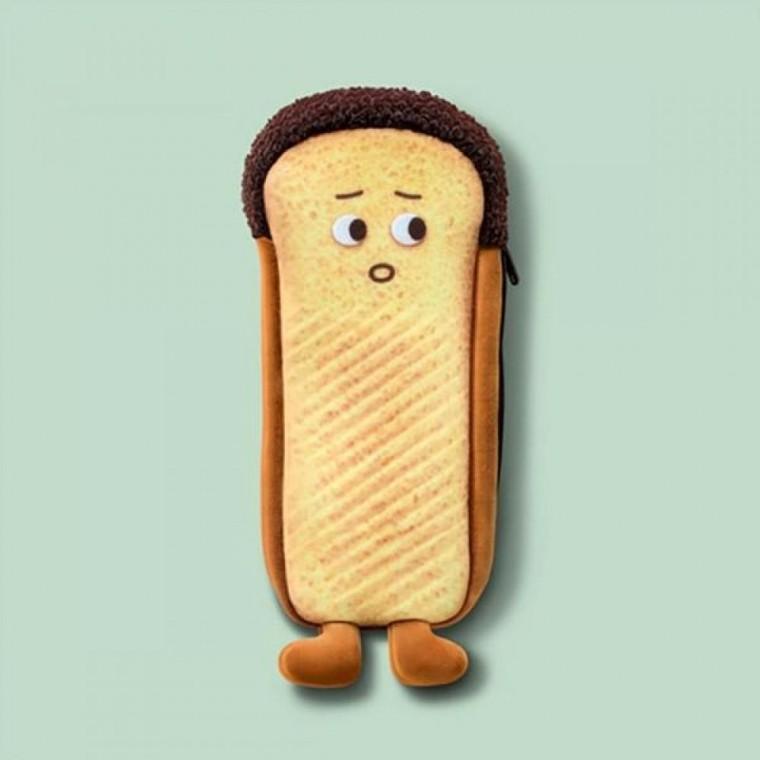 초코식빵 모양 필통 파우치