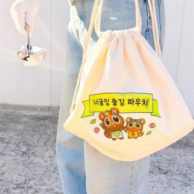 너굴잉 환경지킴이 줍깅 복조리 미니 파우치 1인 세트