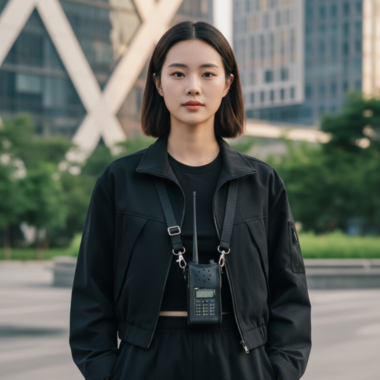 무전기 휴대용 수납 케이스 방수 커버 파우치 PU 소재 가방