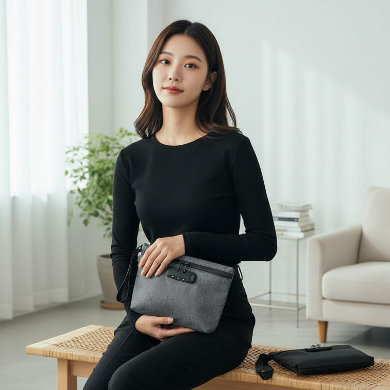 방수 지퍼 잠금 냄새 차단 보관 수납 파우치 가방