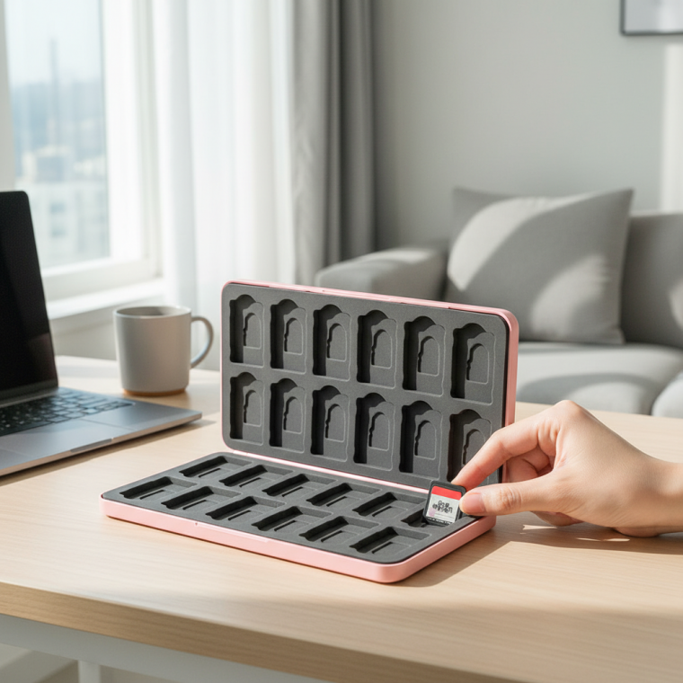 게임용 칩 보관 파우치 카드 정리함 24칸 수납함 케이스