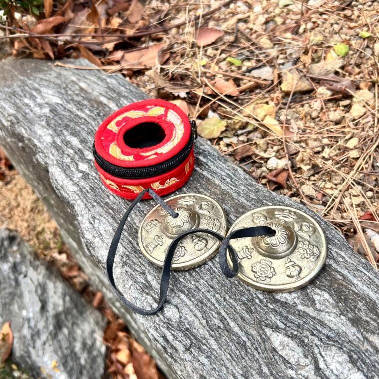 요가 명상용 차임벨 띵샤 파우치포함