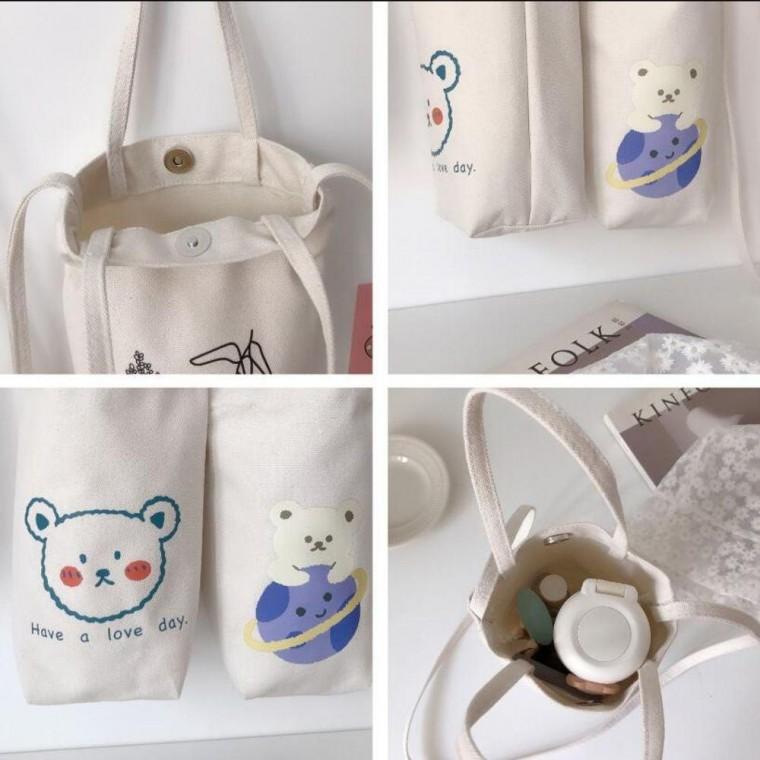 미니 텀블러가방 캐릭터 물병 에코백 파우치