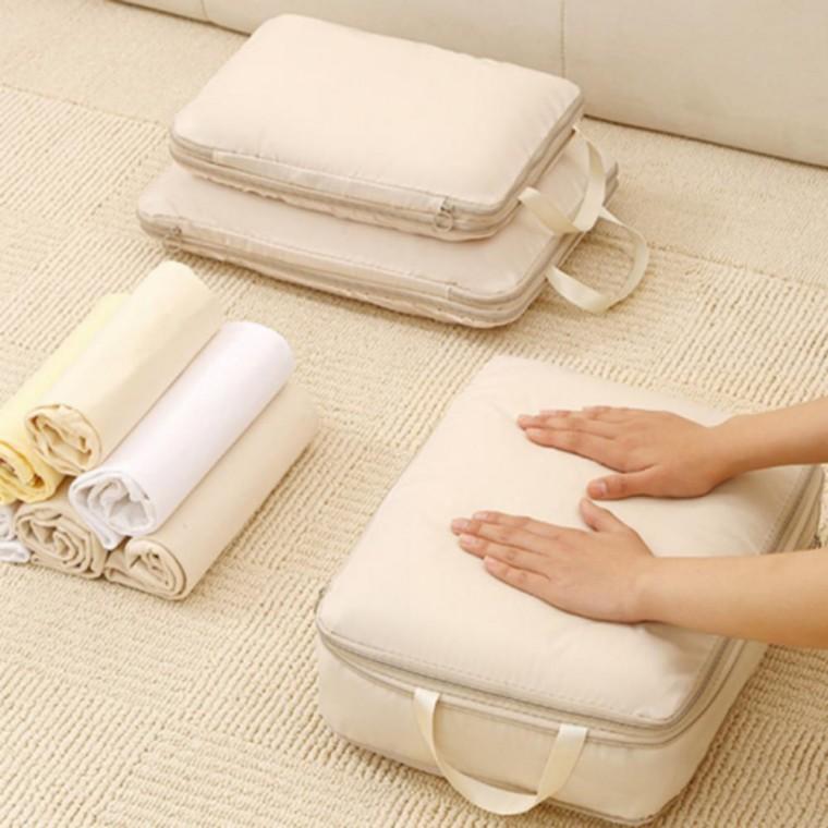 여행용 이불 압축 보관용 정리 수납 미니 부피 파우치