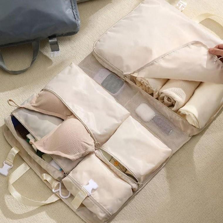 여행용 속옷 안정 의류 수납파우치 1P 정리수납 고리형 스트랩 출장