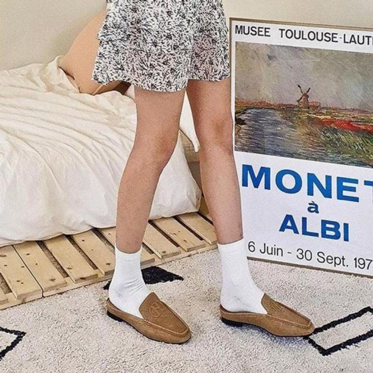 프린지 디테일 로우컷 데일리 로퍼 슬리퍼 6SS