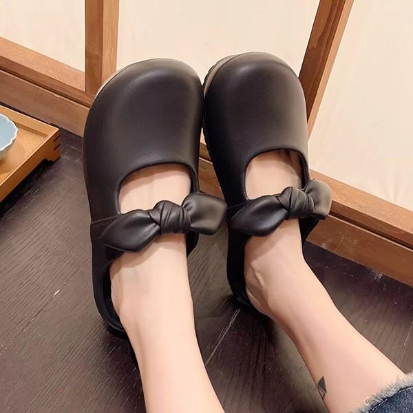 여성 신발 샌들 슬리퍼 둥근코 리본 CC748