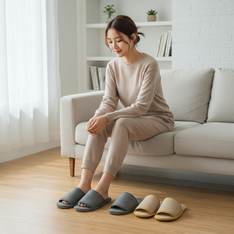 초경량 휴대용 실내 슬리퍼 5P 일회용 병원 실내화