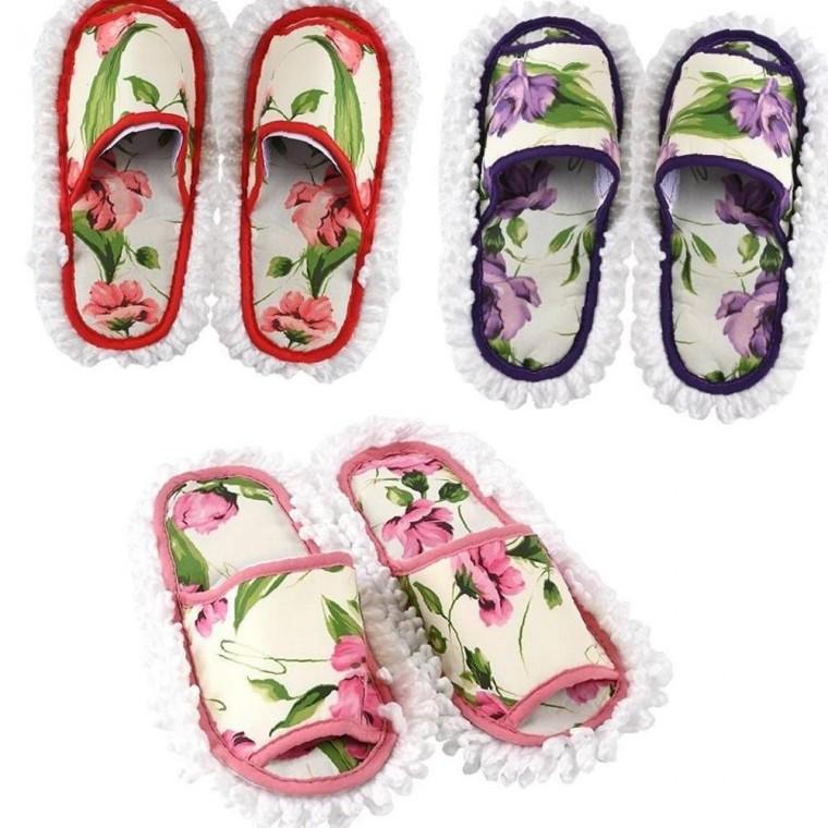 초극세사 올인원 청소 슬리퍼 탈부착 가능 실내화 거실화 신발