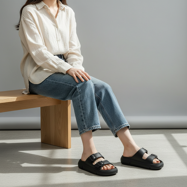 EVA 폼 쿠션 실내화 남녀공용 편안한 거실 슬리퍼 실내 신발