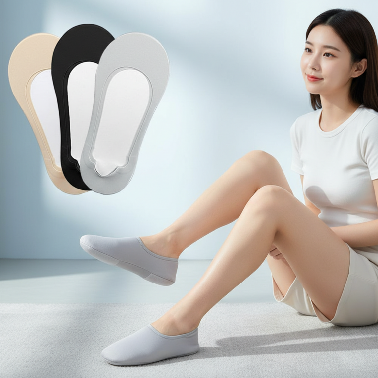 포근한 쿠션형 실내화 미끄럼 방지 양말형 슬리퍼