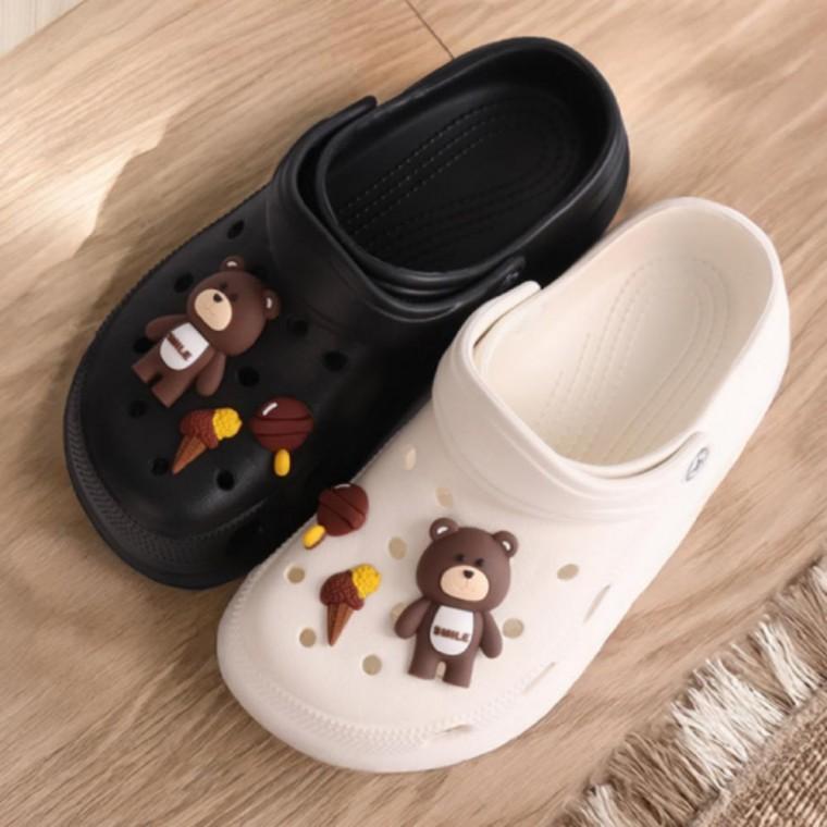 곰돌이 남녀공용 여름 물놀이 슬리퍼 샌들 파츠 신발