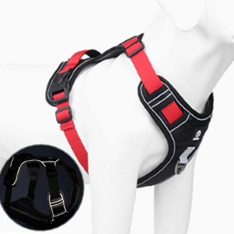 강아지 슬림 경량 하네스조끼 1P 앞섬방지 고리 가슴줄 산책