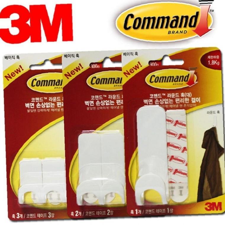 라운딩훅 3M 멀티 벽걸이행거 3매모음후크 벽걸이 옷걸이 수건걸이 코맨드