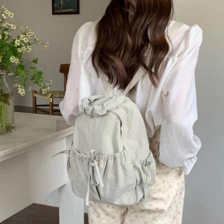 HL] 백팩 포켓 미니 여성 데일리 리본 셔링 여성백팩