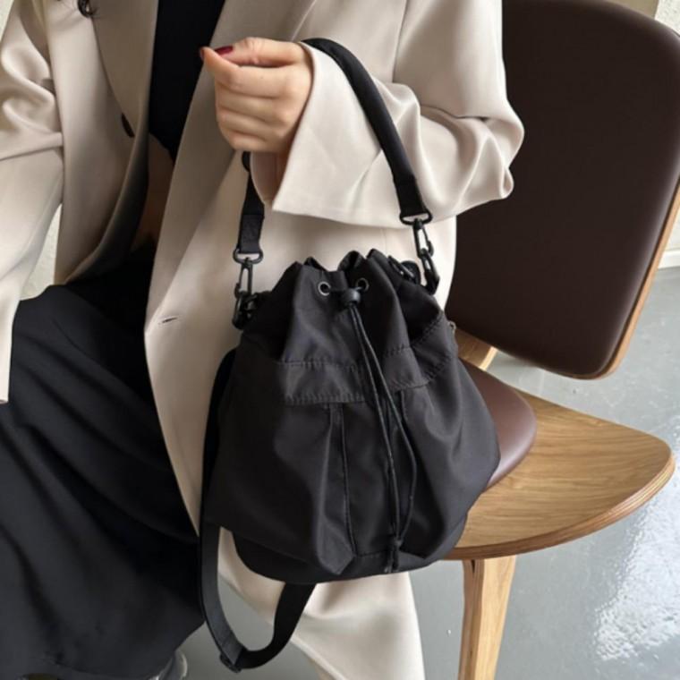 여성 페미닌 복조리 투포켓 미니 백팩 숄더백 가방