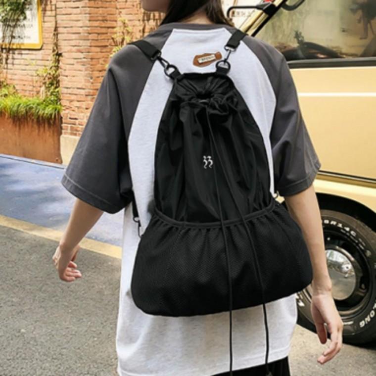 남녀공용 데일리 캐주얼 스트링 복조리 백팩 가방
