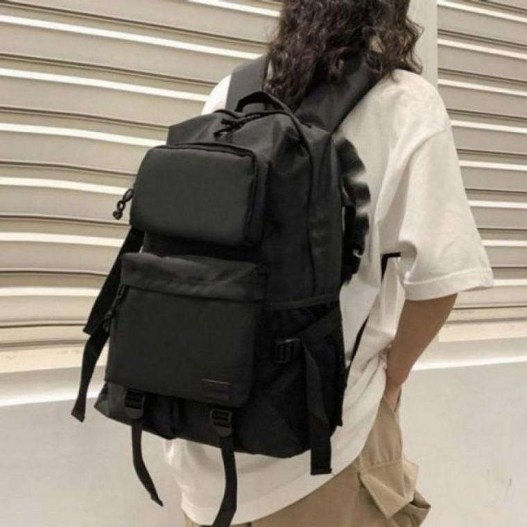 패션가방 기본 스타일 투포켓 백팩 데일리 남여공용 블랙