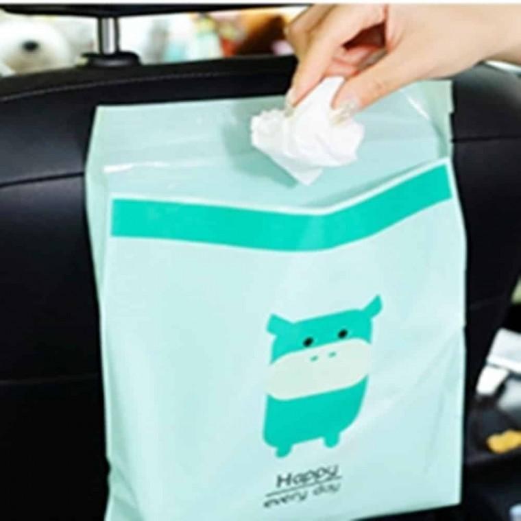 차량 접착 쓰레기통 15매입 차량용접착식쓰레기봉투 차량용쓰레기통 화장실쓰레기통 차량부착형쓰레기봉투