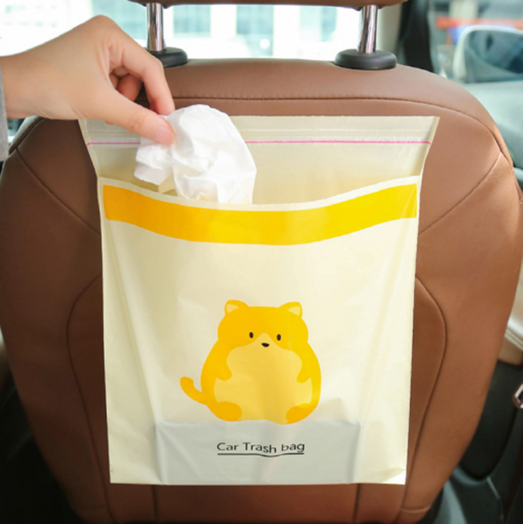 휴대용 차량용 접착식 쓰레기 봉투 1팩 (15장)