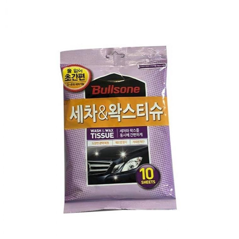 차량용 세차 왁스티슈 10매 세차왁스티슈 광택티슈