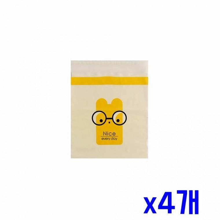 차량용 간편 설치 쓰레기봉투 15p세트(옐로우) x4개