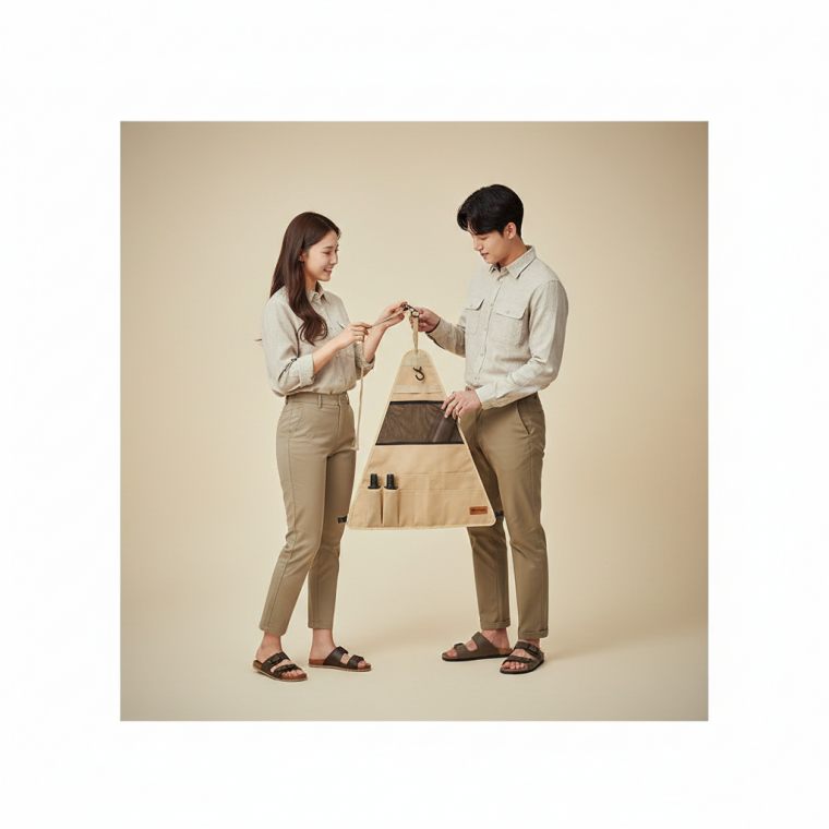 대형 접이식 야외 캠핑용 도구 정리 수납 가방