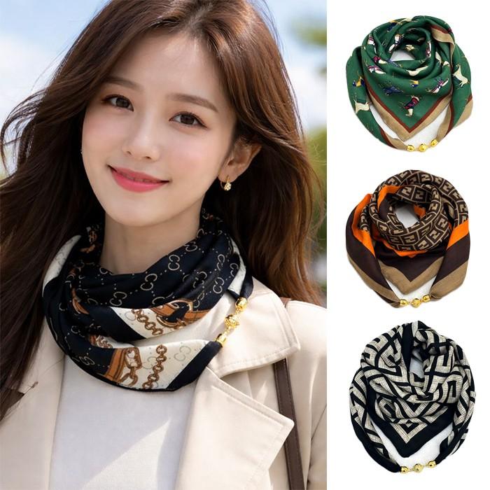 실크 롱 빅프렌치 마그네틱 스카프 숄 20종