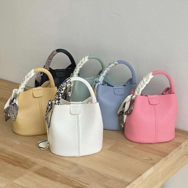 데일리 레더 미니백 스카프 여성 핸드백 HS