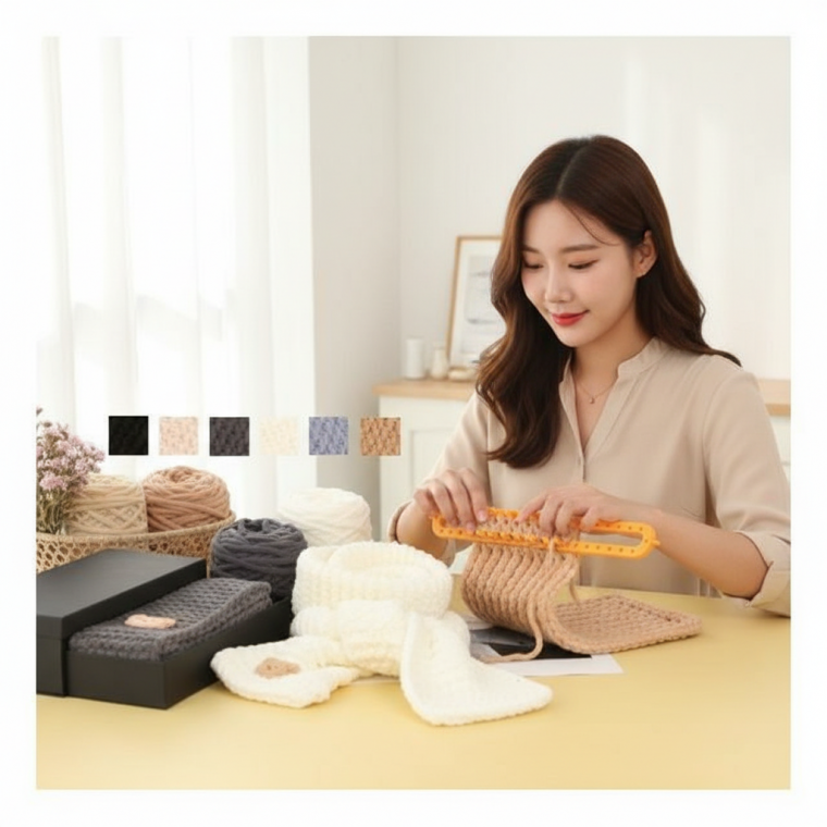 초보자용 목도리 DIY 선물용 스카프 만들기