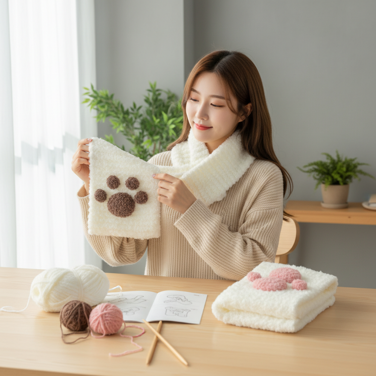 고양이 목도리 만들기 초보자용 DIY 스카프