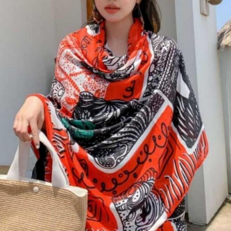 여성 대형 사각 데일리 간절기 머플러 스카프 A타입