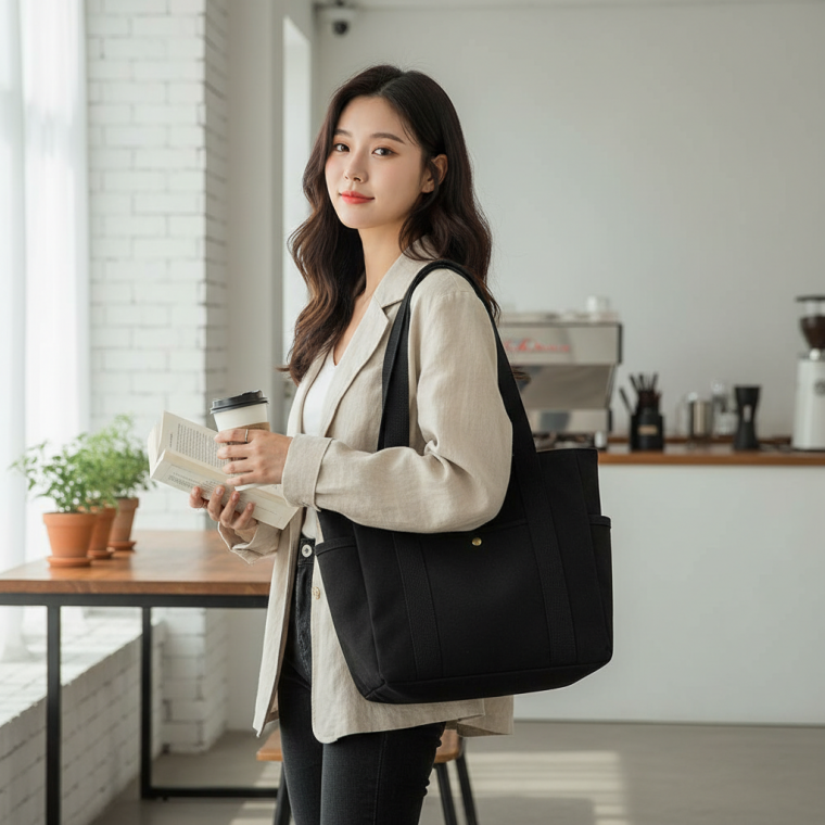 수납 에코 숄더백 여성용 서류 가방 책가방