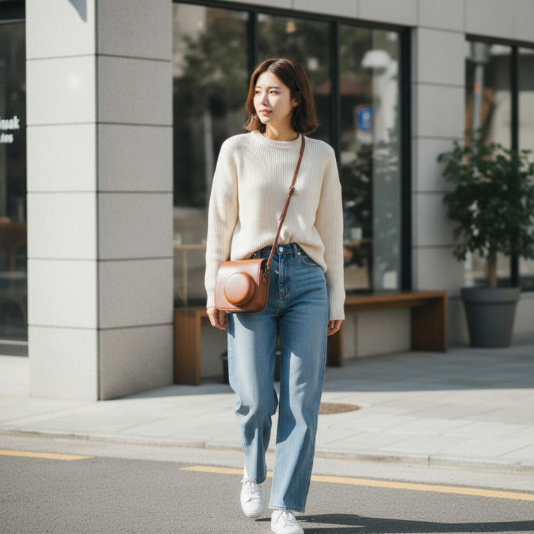 가죽 소재 카메라 파우치 숄더형 가방 케이스