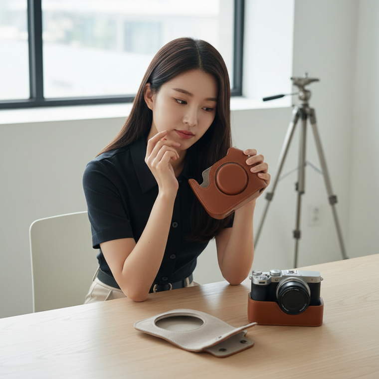 카메라 전용 가죽 숄더 크로스백 케이스 파우치 가방