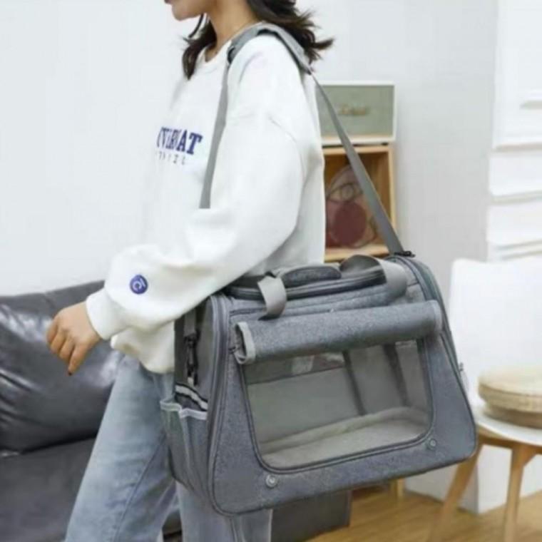 통기성 고양이 이동 케이지 애완동물 외출가방 병원용 산책용