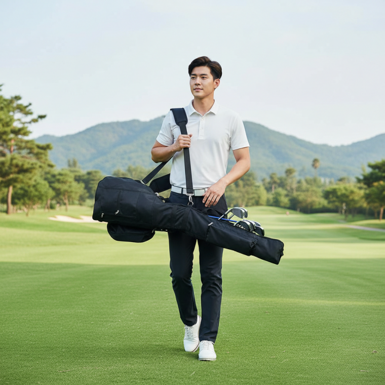 휴대용 접이식 골프 가방 하프백 연습용 클럽 케이스