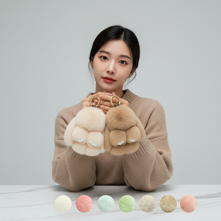 토끼 모양 인형 열쇠고리 가방 고리 10cm 귀여운 액세서리