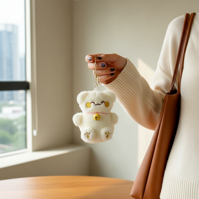 고양이 모양 인형 가방 장식 악세사리 열쇠고리