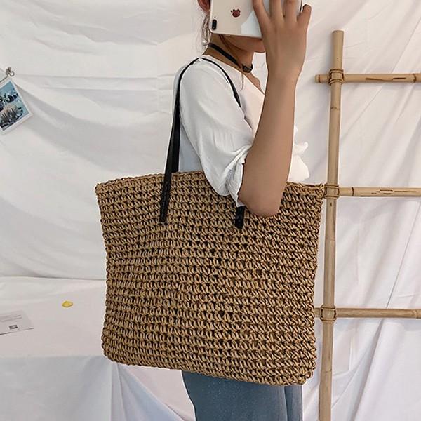 가방 숄더백 토트백 2컬러 밀짚 LKB902S
