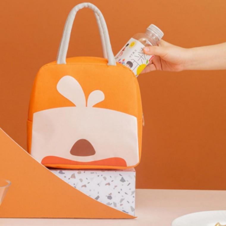 소풍 도시락 가방 직장인 런치백 갈색 보온 보냉 수능