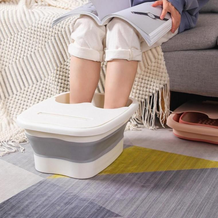 접이식 족욕기 족탕 찜질 욕실대야 세족기 용품 접이식족욕기 이동식 욕실 세족기 바스켓 샴푸대야