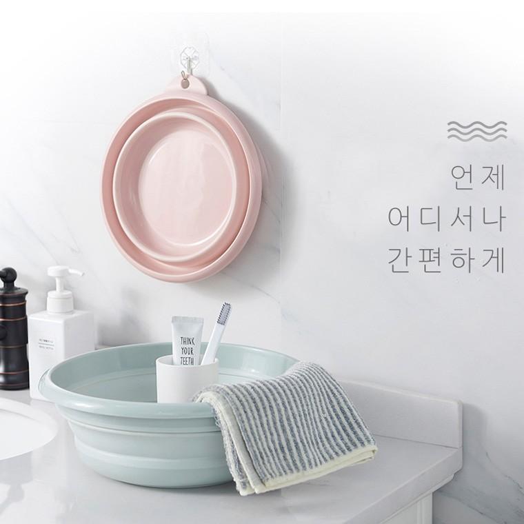 휴대용 접이식 대야 접이식 대야 볼 욕실 욕실 용품 빨래 세숫대야 바구니 빨래바구니