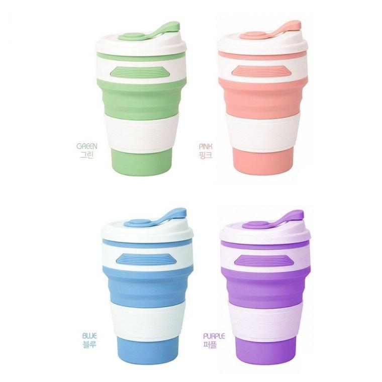 신광 실리콘 접이식컵350ml 폴딩텀블러 폴딩컵 접이식컵 실리콘컵 텀블러 컵